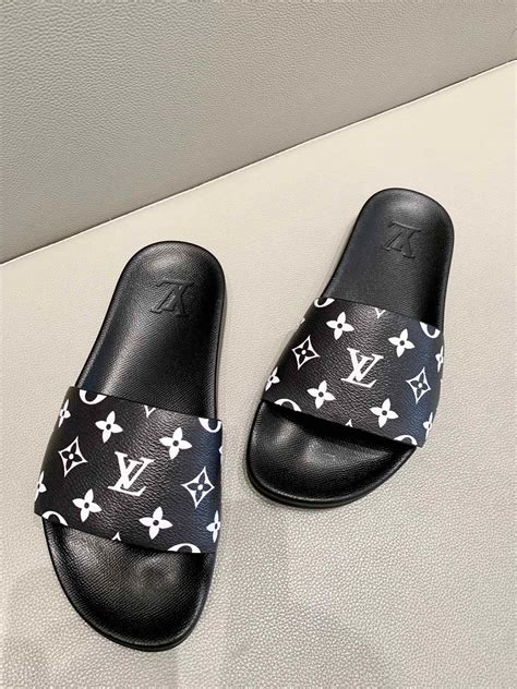 louis vuitton split color slides|Louis Vuitton jean slide.